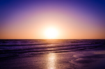 sunset over the ocean