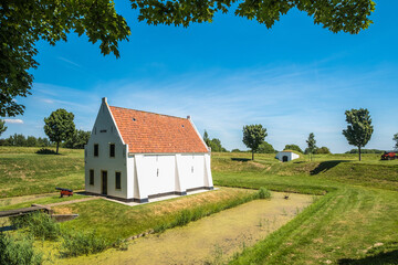 Fototapeta na wymiar The gunpowder house on bastion II in Den Briel, Zuid-Holland province, The Netherlands