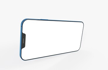 All-screen smartphone mockup isolated 3d