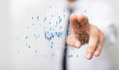 Business intelligence analyst dashboard on virtual