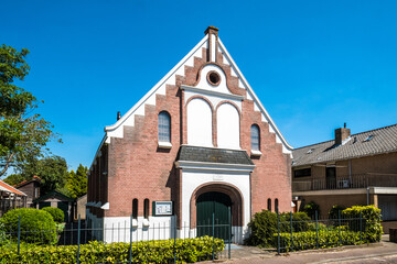 Fototapeta na wymiar Facade of Protestant Church in Den Briel, Zuid-Holland province, The Netherlands