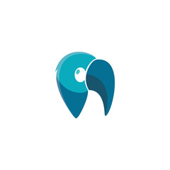 crooked beak mascot dentist logo