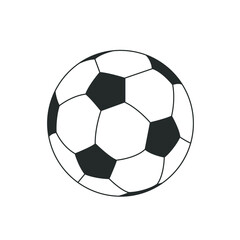Football soccer ball simple illustration. vector graphic icon. Football match game