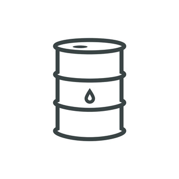 Oil barrel simple icon. Ecology pollution toxic chemicals gas petrolium symbol. Vector illustration
