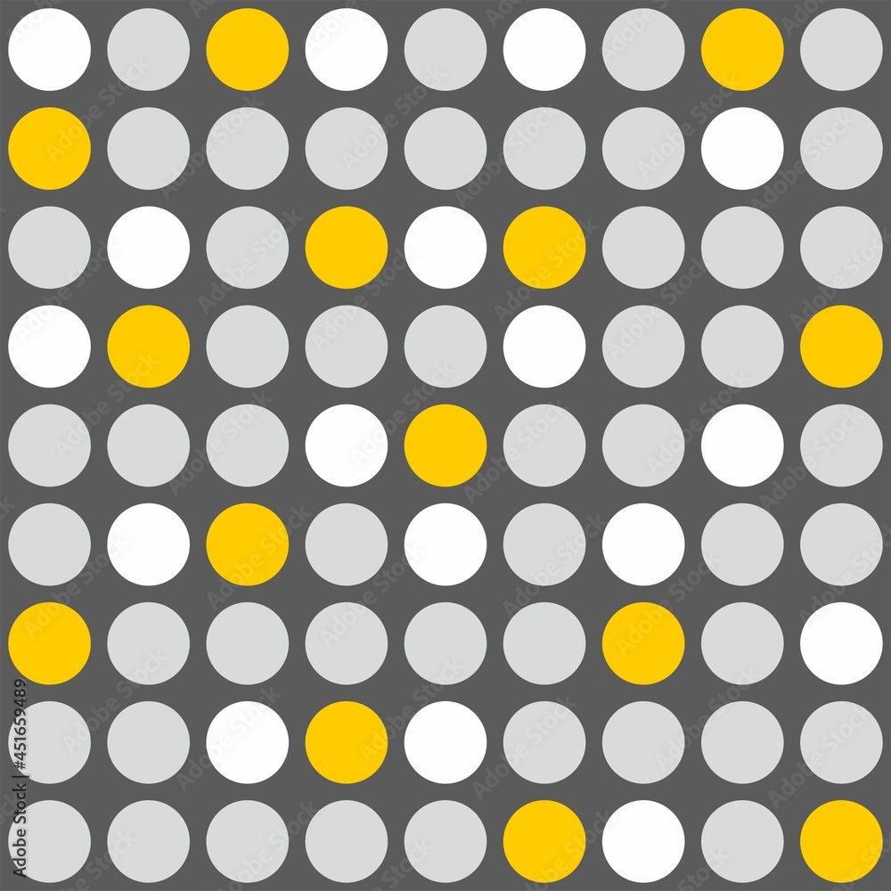 Poster tile vector pattern with dots on grey background