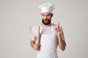 male chef aprons Gourmet restaurant cooking Professional