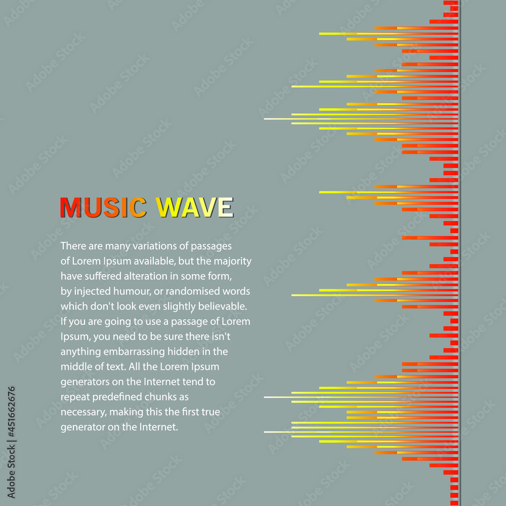 Aufkleber pulse music player background. poster with equalizer element. audio colorful sound wave design banne