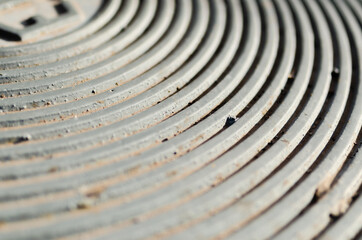 close up of a manhole cover