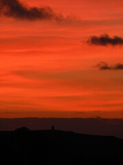 sunset in the mountains