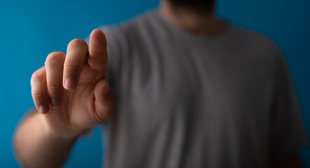 Businessman pointing his finger.