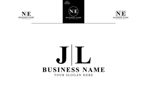 Letter JL Logo Design, Monogram jl logo icon vector with Abstract J& unique and simple letter logo design for all kind of business
