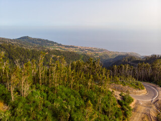 Fototapeta na wymiar Aerial view of atlantic coastal city of Funchal, Madeira.