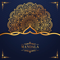 Luxury mandala background with golden arabesque pattern Arabic Islamic east style. Decorative mandala for print, poster, cover, brochure, flyer, banner, and your desired ideas. Mandala for Henna.