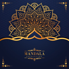 Luxury mandala background with golden arabesque pattern Arabic Islamic east style. Decorative mandala for print, poster, cover, brochure, flyer, banner, and your desired ideas. Mandala for Henna.