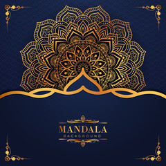 Luxury mandala background with golden arabesque pattern Arabic Islamic east style. Decorative mandala for print, poster, cover, brochure, flyer, banner, and your desired ideas. Mandala for Henna.