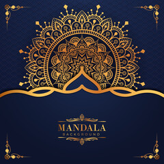Luxury mandala background with golden arabesque pattern Arabic Islamic east style. Decorative mandala for print, poster, cover, brochure, flyer, banner, and your desired ideas. Mandala for Henna.