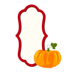 pumpkin frame, vector artwork