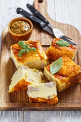 chicken breast and egg bake, chicken meat omelette