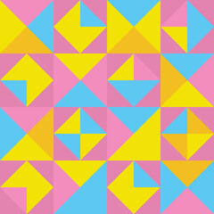 Seamless geometric pattern with triangles. Colorful vector background