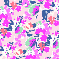 Obraz na płótnie Canvas Abstract floral seamless pattern. Liberty style. fabric, covers, manufacturing, wallpapers, print, gift wrap.