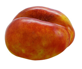 Flat peache isolated on white