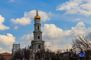 Fototapeta na wymiar Assumption or Dormition Cathedral in Kharkov, Ukraine