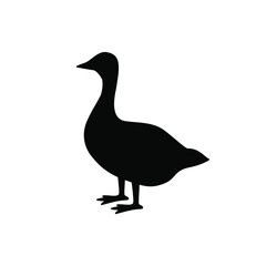 Duck goose silhouette vector png.