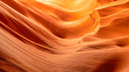 colored structures and shapes in the famous Canyon Antelope near Page, Arizona USA