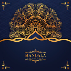 Luxury mandala background with golden arabesque pattern Arabic Islamic east style. Decorative mandala for print, poster, cover, brochure, flyer, banner, and your desired ideas. Mandala for Henna.