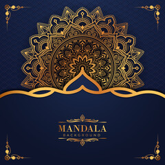 Luxury mandala background with golden arabesque pattern Arabic Islamic east style. Decorative mandala for print, poster, cover, brochure, flyer, banner, and your desired ideas. Mandala for Henna.