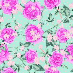 Abstract floral seamless pattern. Liberty style. fabric, covers, manufacturing, wallpapers, print, gift wrap.