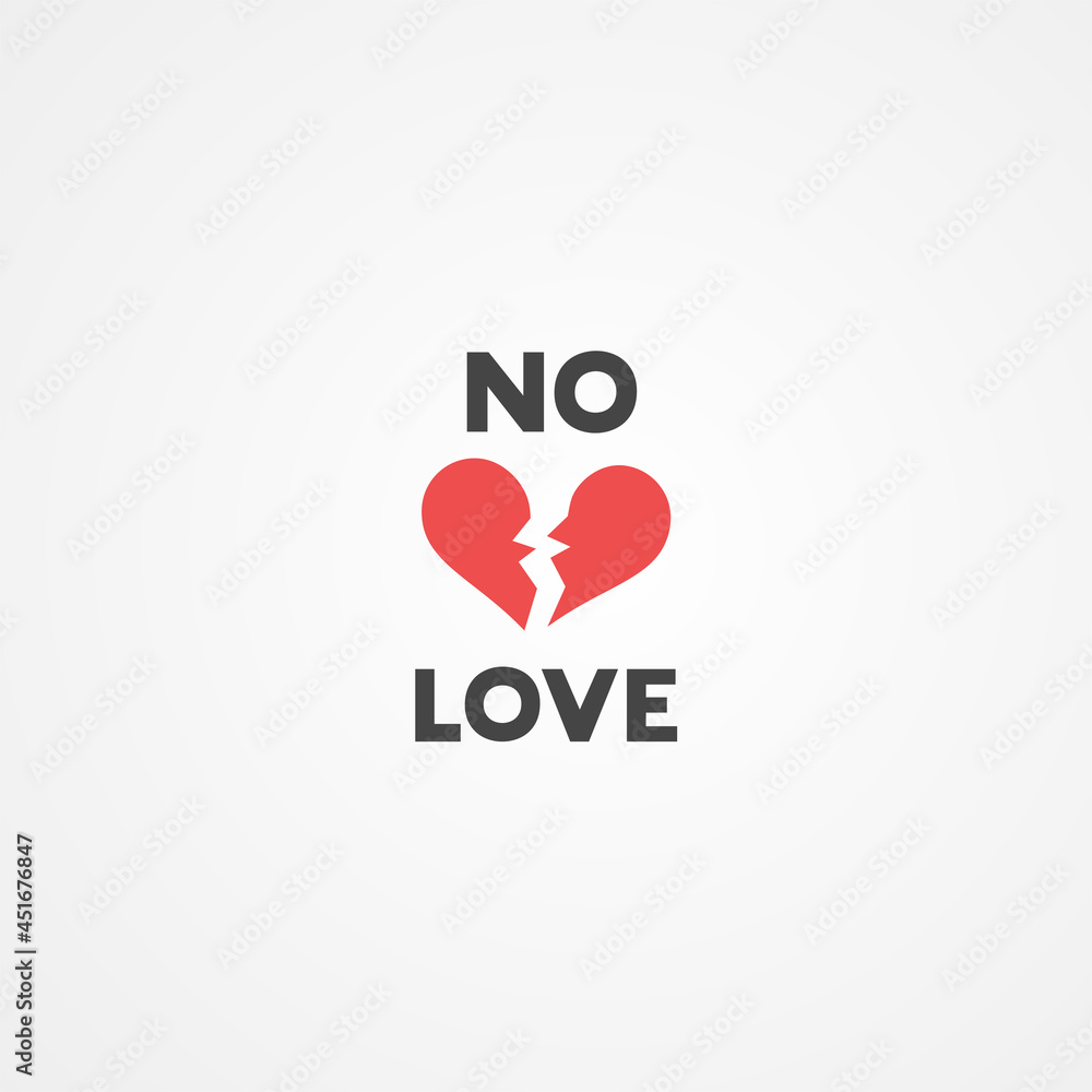 Poster no love icon