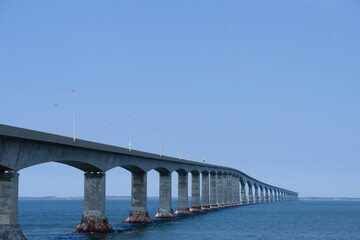 The Confederation bridge between New Brusnswick and Prince Edward Island in Canada part of the Trans-Canada Highway
