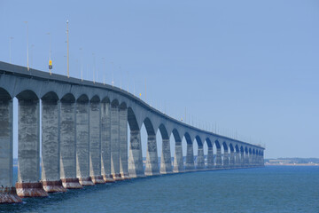 The Confederation bridge between New Brusnswick and Prince Edward Island in Canada part of the Trans-Canada Highway