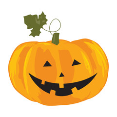 halloween pumpkin isolated on white
