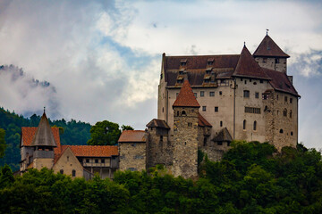 Fototapeta premium View of Germany Gutenberg Castle in Balzers, Liechtenstein