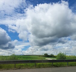 clouds over the field