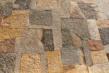 stone floor at the acropolis of athens in greece