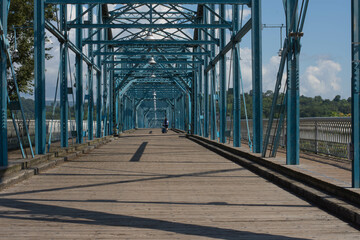 bridge in the city over a river