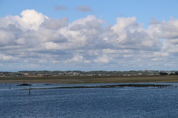 clouds over the sea in Le Croisic 