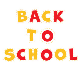 back to school text. vector illustration