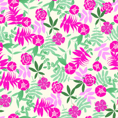 Elegant floral pattern in small colorful flowers. Liberty style. Floral seamless background for fashion prints. Ditsy print. Seamless vector texture. Spring bouquet.