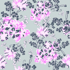 Obraz premium Elegant floral pattern in small colorful flowers. Liberty style. Floral seamless background for fashion prints. Ditsy print. Seamless vector texture. Spring bouquet.