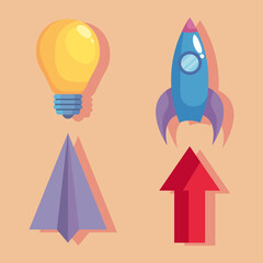 unique concept four icons