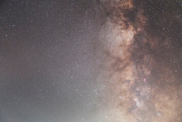 Beautiful bright close-up milky way galaxy,  deep sky. Space, astronomical background