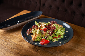 Grilled vegetables salad. Vegan vegetarian, plant based food.