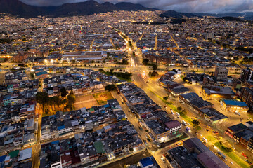 Obraz na płótnie Canvas Bogota city at night