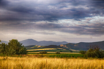 sunset in the mountains