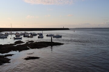 sunset on the beach at Le Croisic 