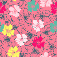 Fototapeta na wymiar Elegant floral pattern in small colorful flowers. Liberty style. Floral seamless background for fashion prints. Ditsy print. Seamless vector texture. Spring bouquet.